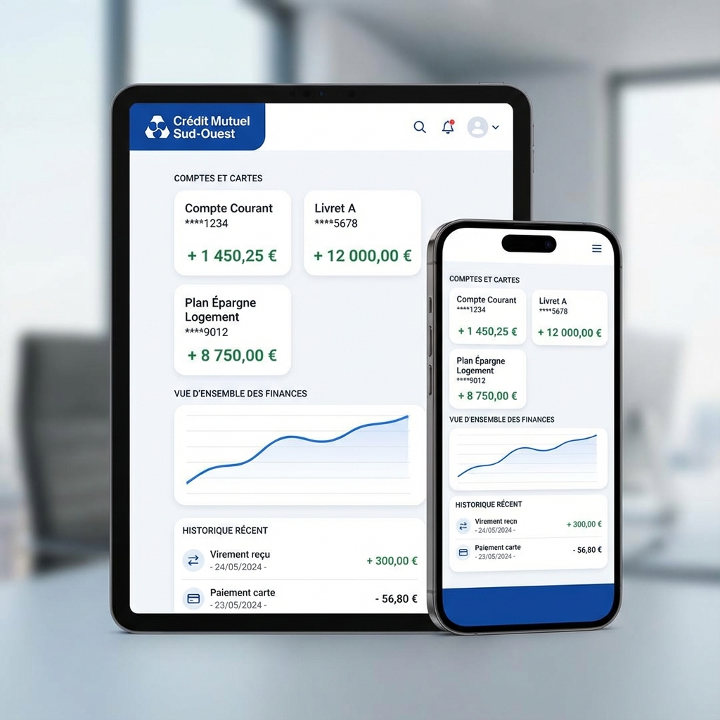 Comptes bancaires Crédit Mutuel du Sud-Ouest